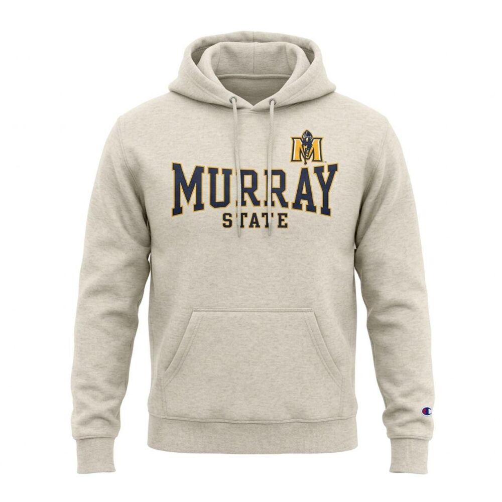 Champion Men's Grey and Cream Hoodie